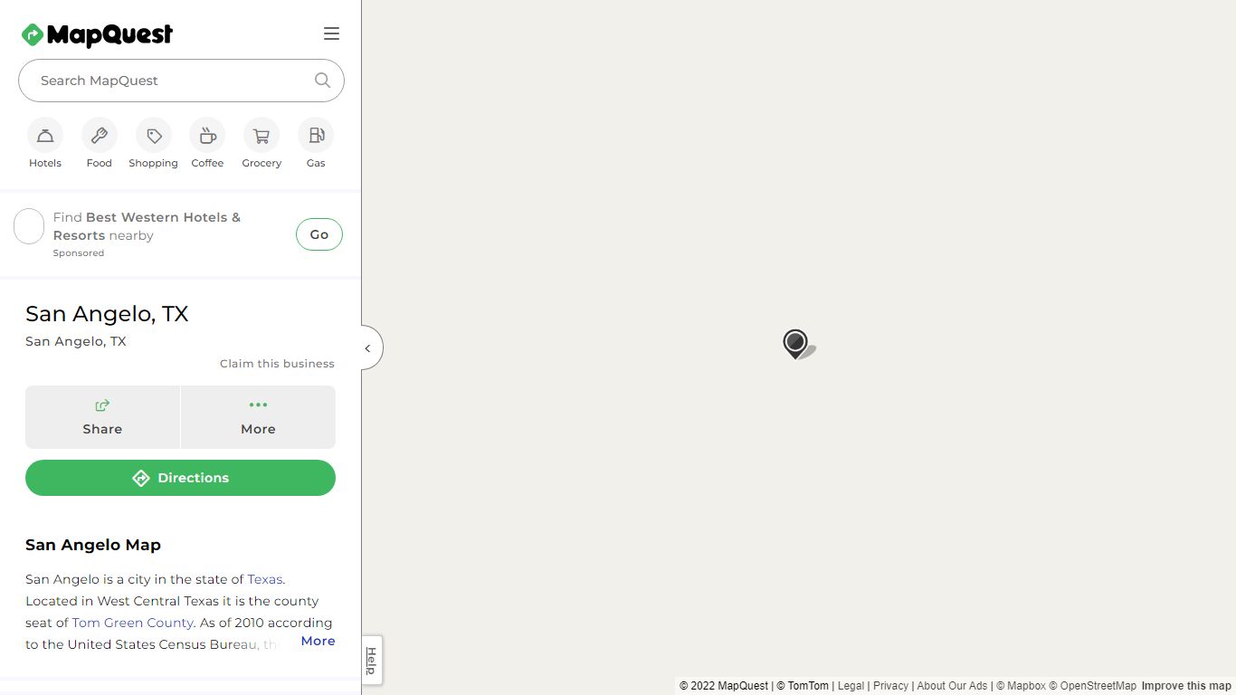 San Angelo, TX Map & Directions - MapQuest