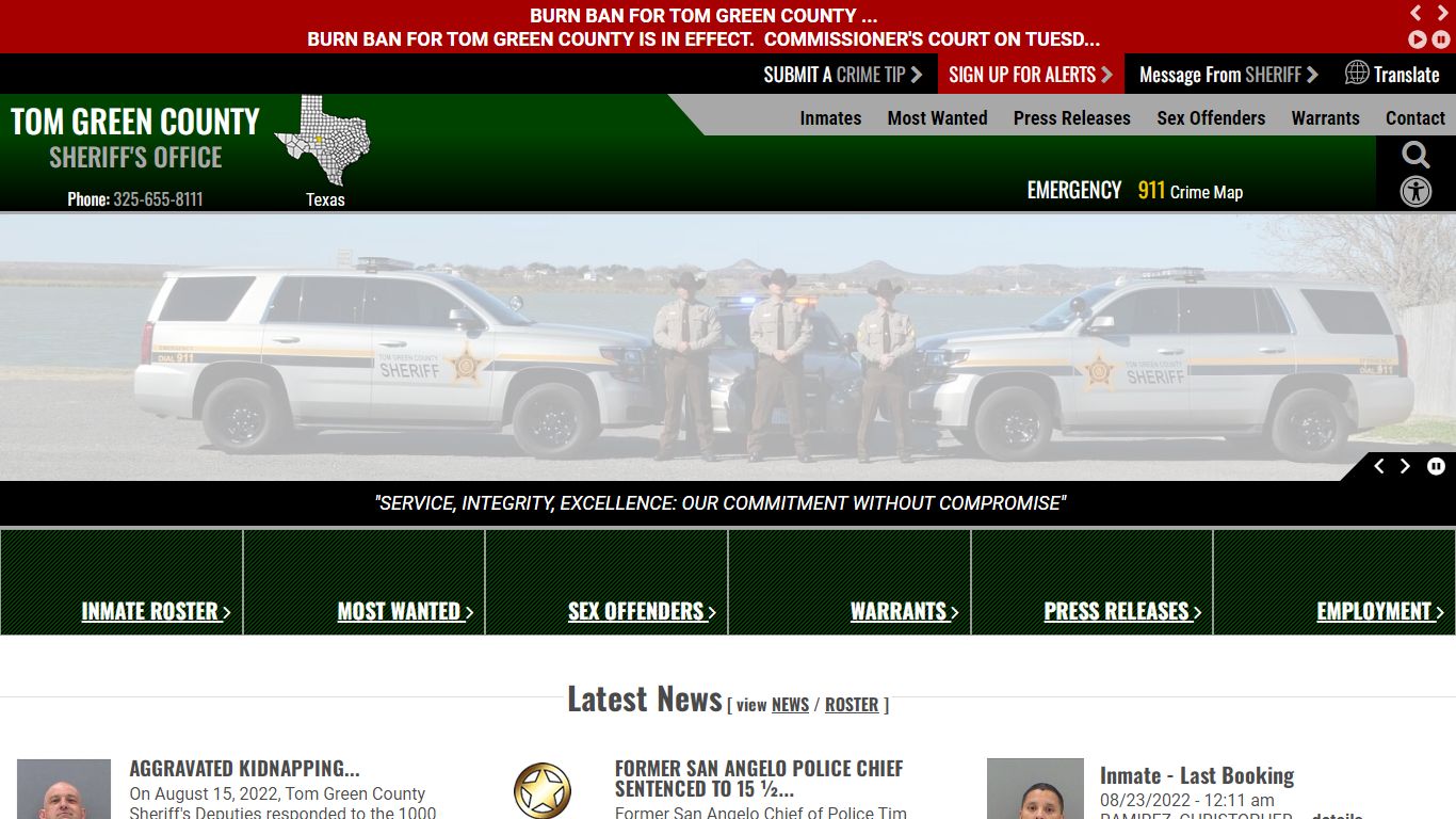 Inmate Roster - Tom Green County TX Sheriff's Office